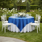 Square 90"x90" Satin Table Overlay - Royal Blue
