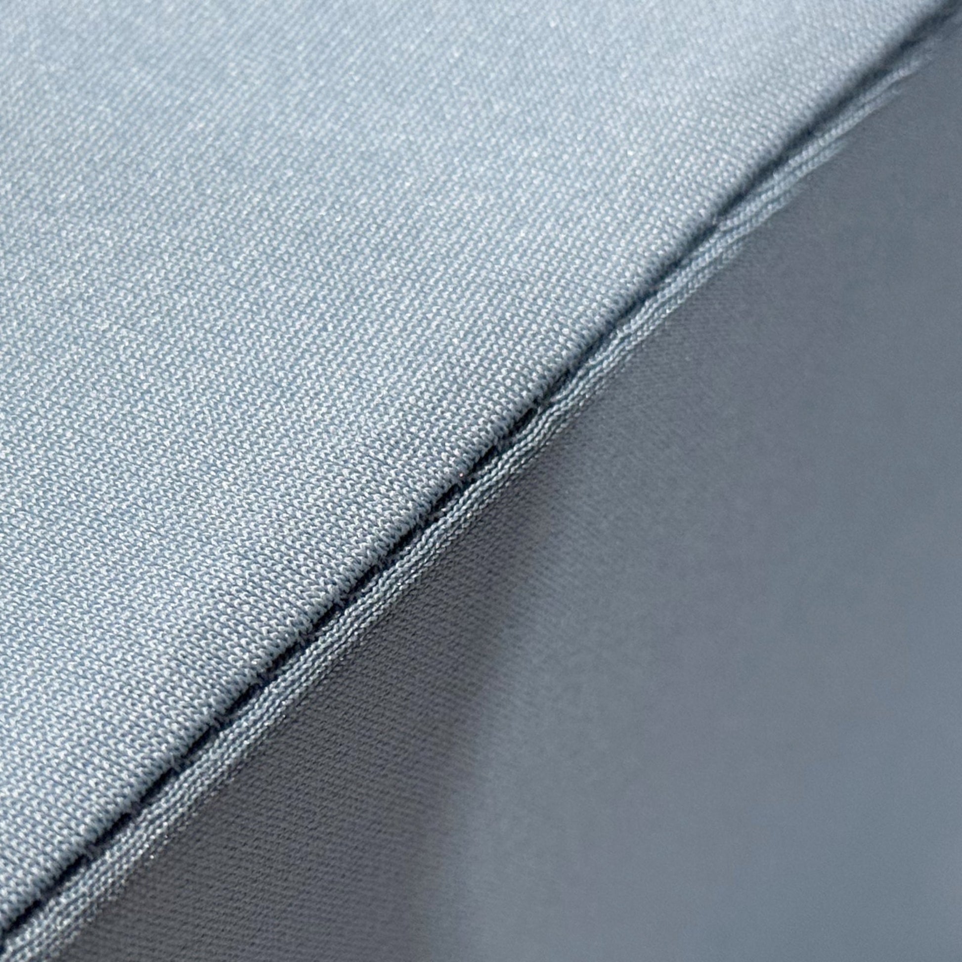 Baby Blue Spandex Covers for Square Metal Cake/Dessert Pedestal Stands 5 pcs/set edge close up 