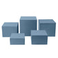 Baby Blue Spandex Covers for Square Metal Cake/Dessert Pedestal Stands 5 pcs/set bundle