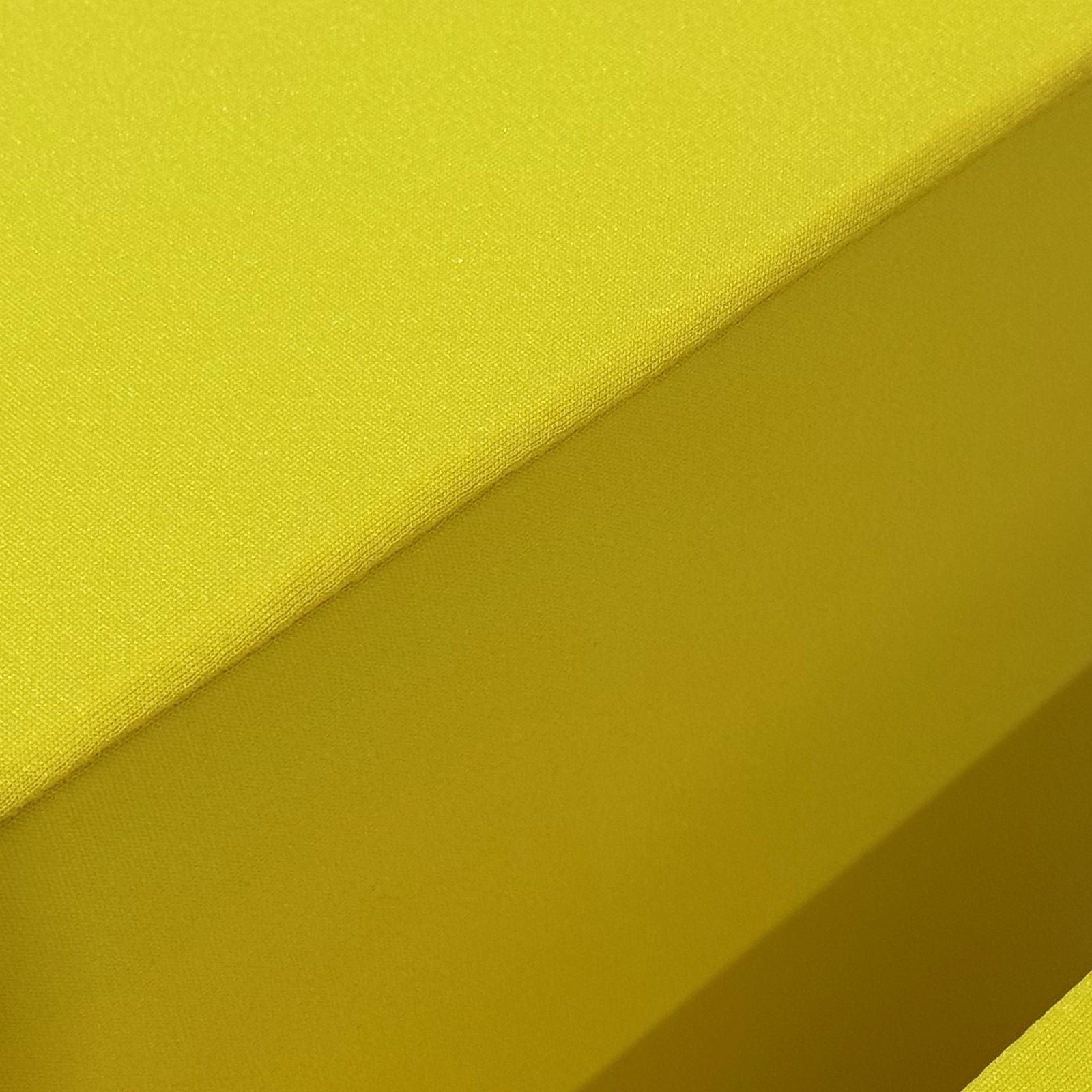 Canary Yellow Spandex Covers for Square Metal Cake/Dessert Pedestal Stands 5 pcs/set close up