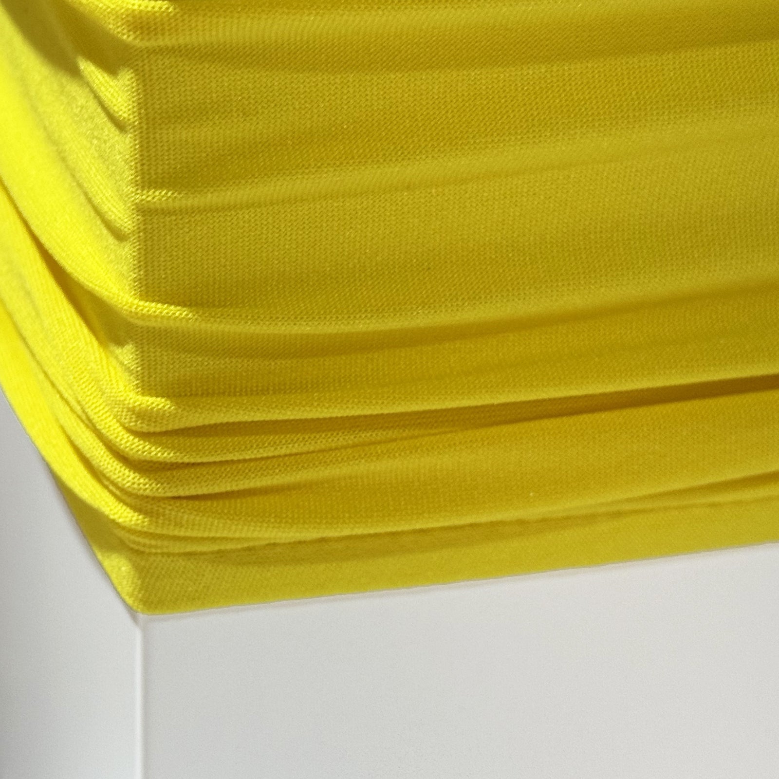 Canary Yellow Spandex Covers for Square Metal Cake/Dessert Pedestal Stands 5 pcs/set bottom of cover
