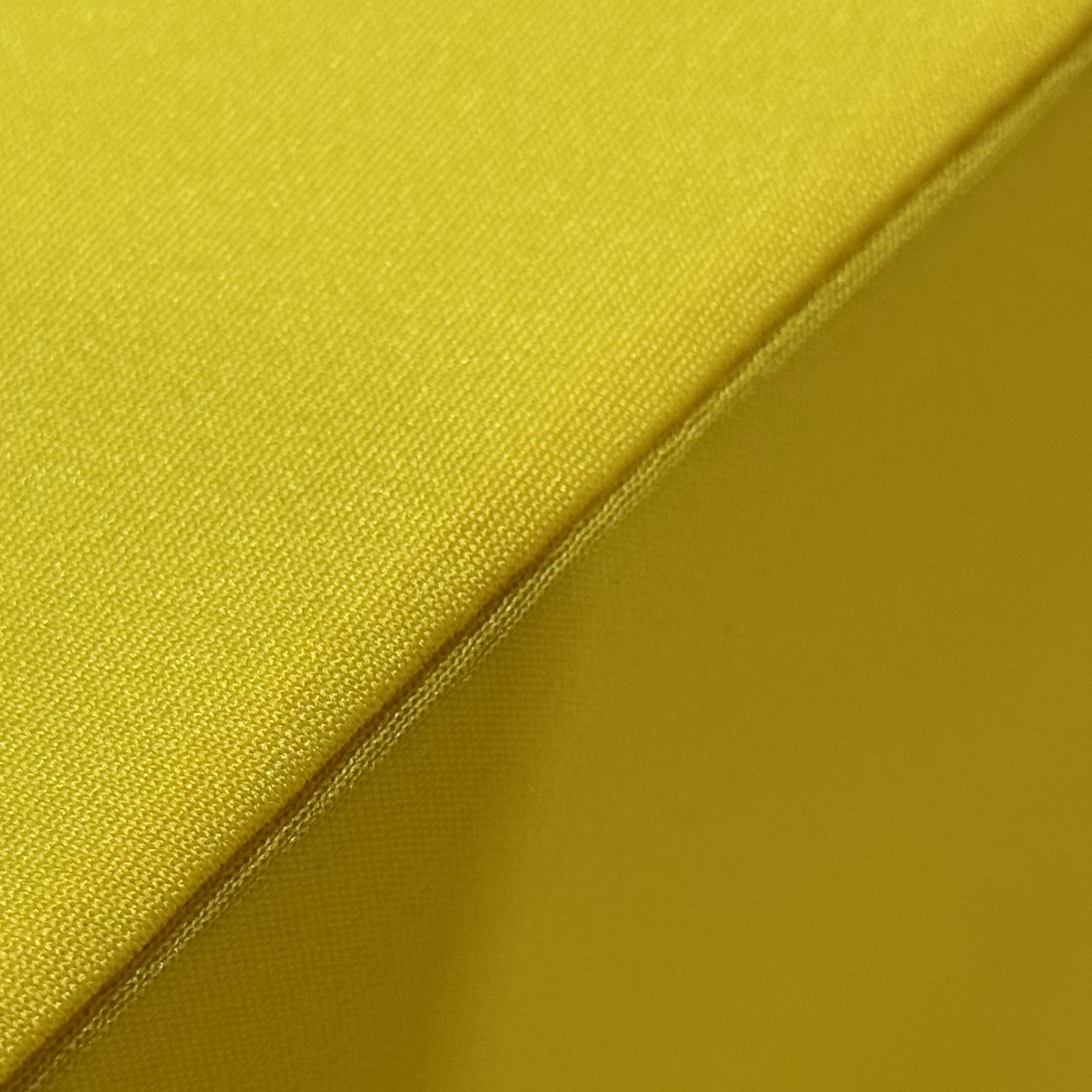 Canary Yellow Spandex Covers for Square Metal Cake/Dessert Pedestal Stands 5 pcs/set edge close up 