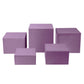 Lavender Spandex Covers for Square Metal Cake/Dessert Pedestal Stands 5 pcs/set bundle