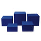 Navy Blue Spandex Covers for Square Metal Cake/Dessert Pedestal Stands 5 pcs/set bundle