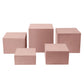 Pink Spandex Covers for Square Metal Cake/Dessert Pedestal Stands 5 pcs/set bundle