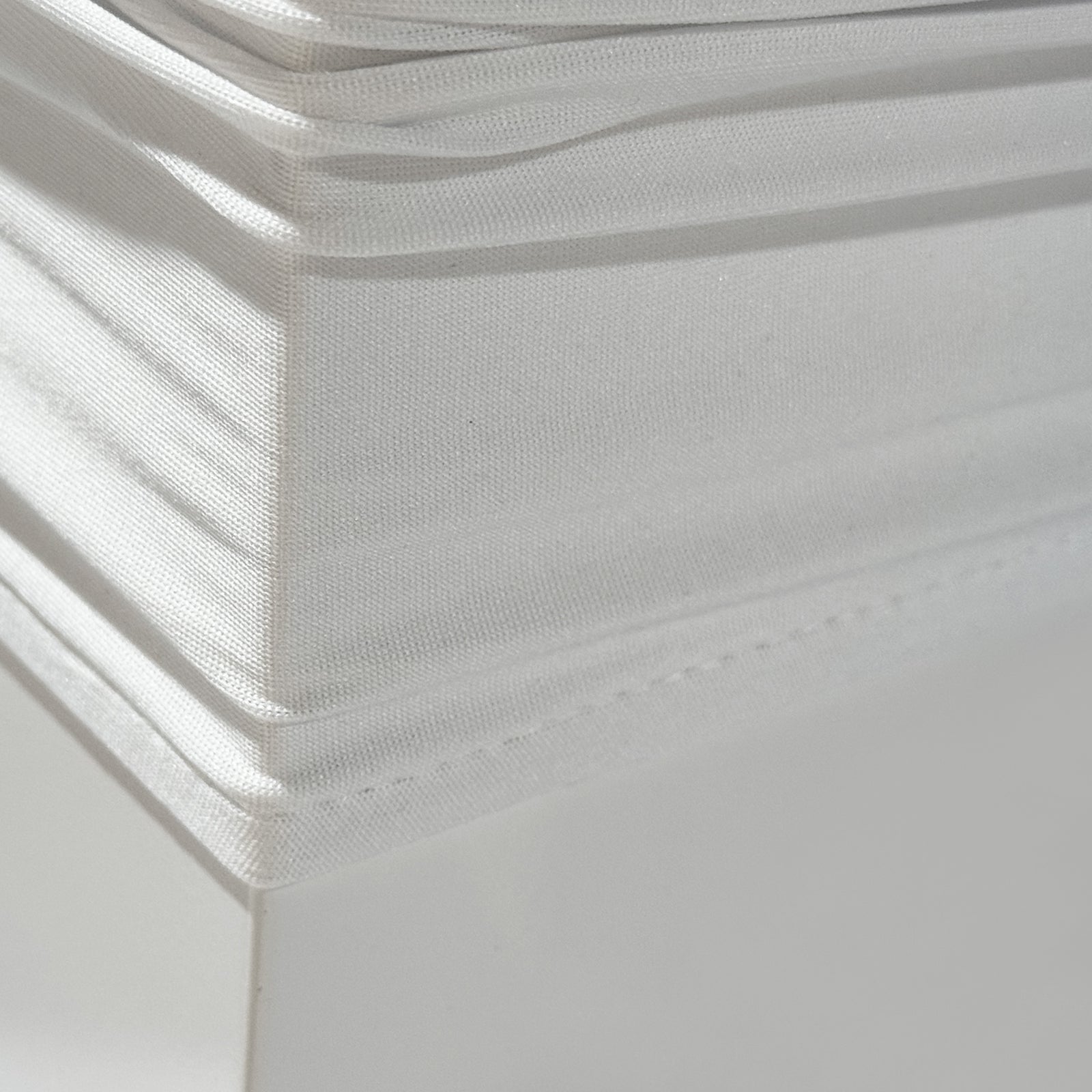 White Spandex Covers for Square Metal Cake/Dessert Pedestal Stands 5 pcs/set bottom of cover