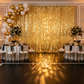 new year's eve gala with Square Payette Sequin 12ft H x 52" W Drape/Backdrop panel - Gold