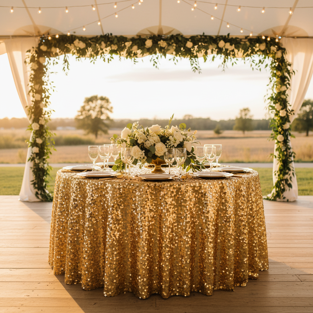 Square Payette Sequin Round 120
