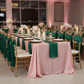 corporate dinner with Standard Satin Chair Sash - Emerald Green