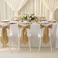 wedding setup with Standard Satin Chair Sash - Gold Antique
