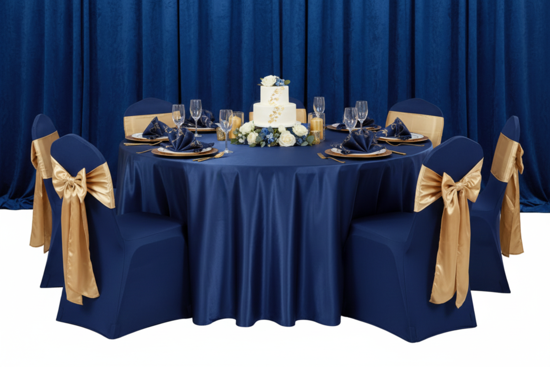 gold birthday celebration with Standard Satin Chair Sash - Gold Antique
