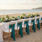 Standard Satin Chair Sash - Peacock