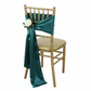 Standard Satin Chair Sash Peacock on a gold chiavari chair