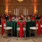 christmas party corporate setup with Standard Satin Chair Sash - Red