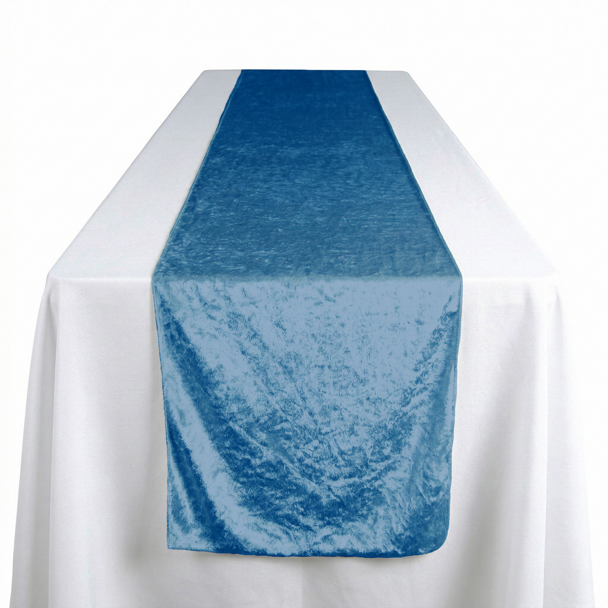 Velvet Table Runner - Steele Blue