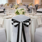 Stripe Satin Chair Sash - Black & White
on white spandex chair cover