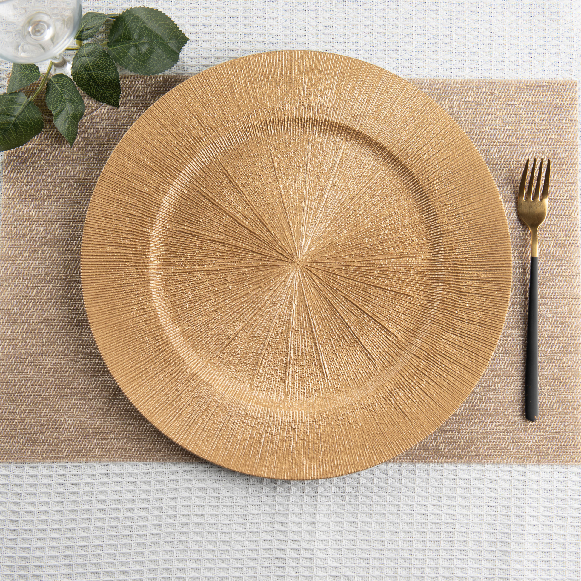 Sunray Acrylic Charger Plate - Gold