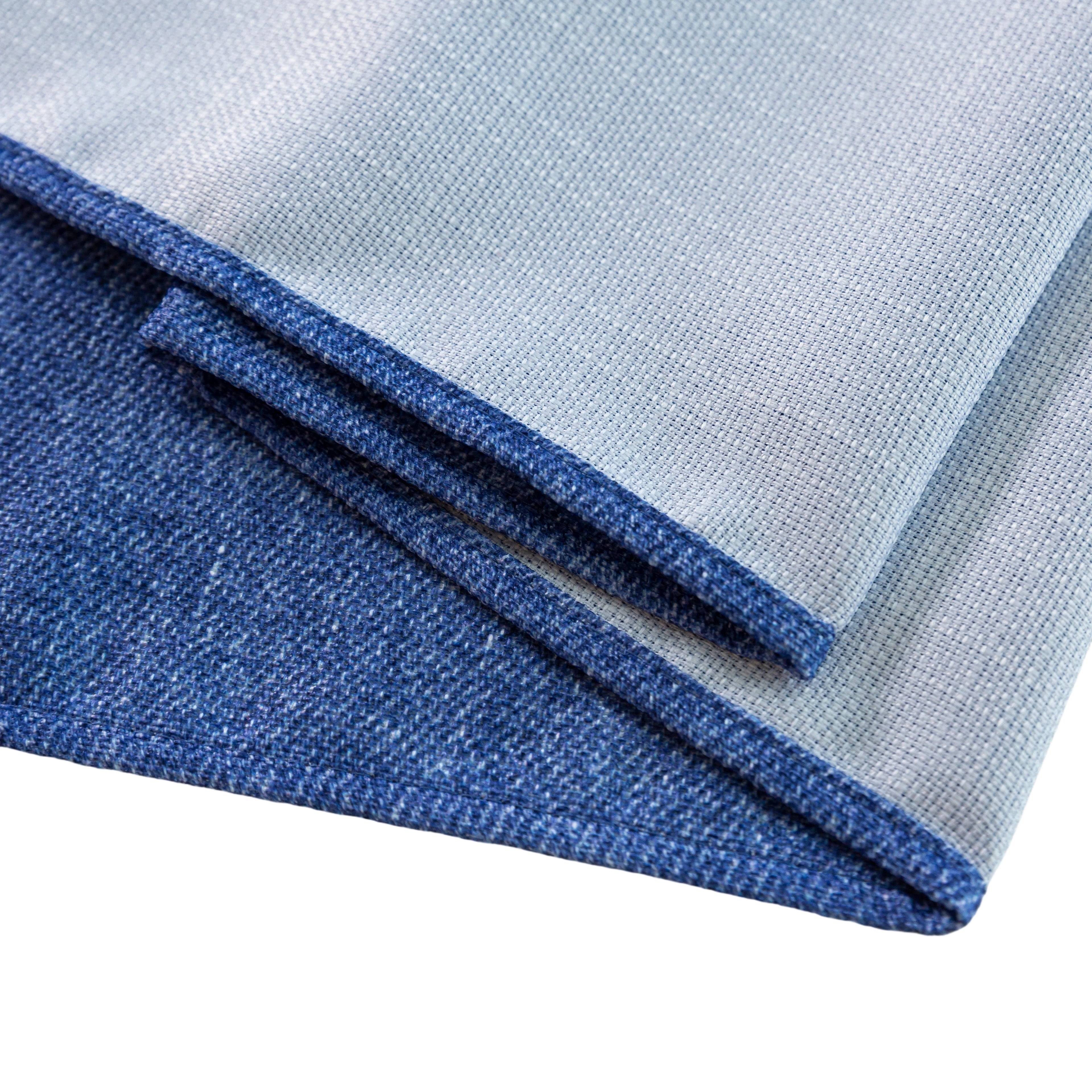 Faux Linen Denim Table Runner - Blue - CV Linens