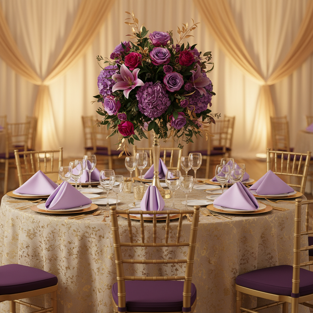 Taffeta Napkin 20"x20" - Lavender 