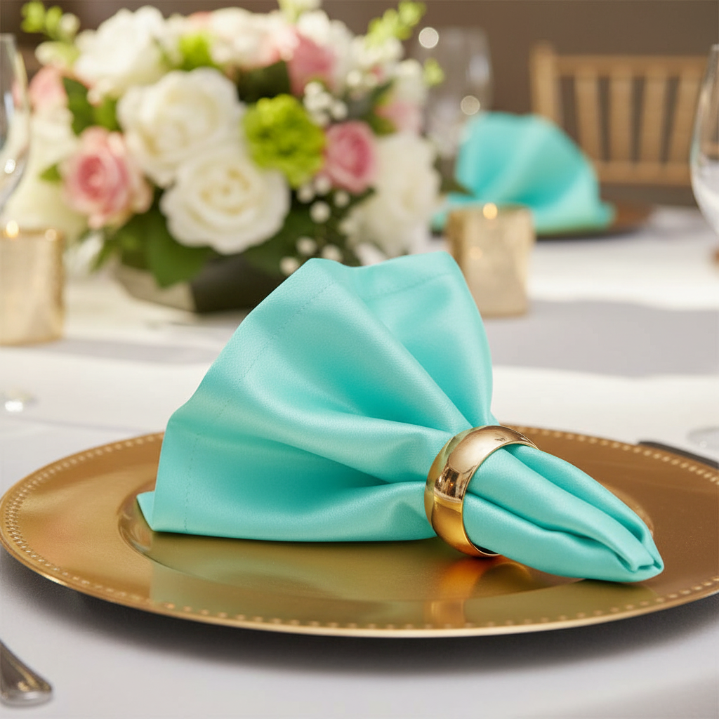Taffeta Napkin 20"x20" - Turquoise