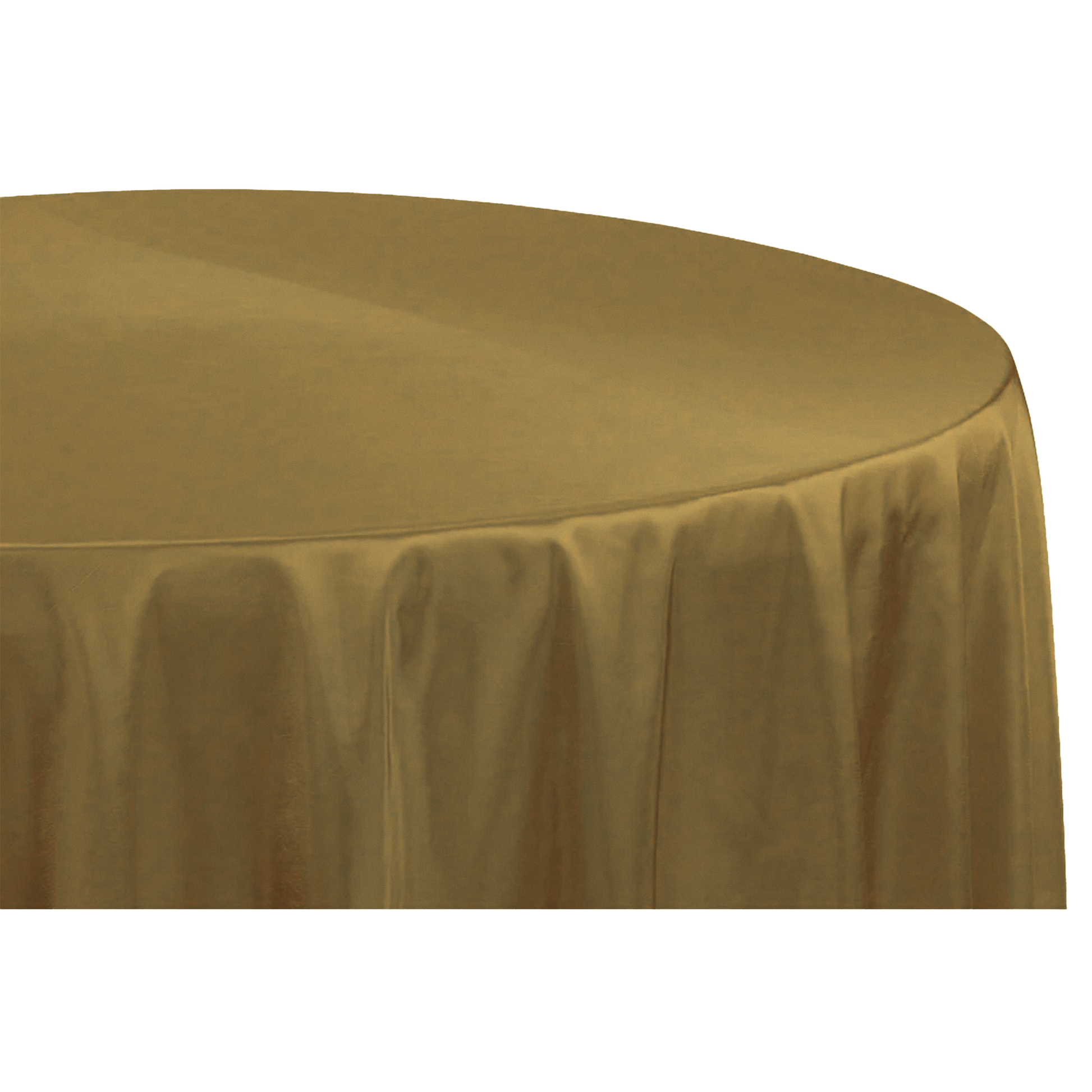 Taffeta Tablecloth 120" Round Gold close up