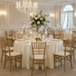 wedding reception with Taffeta Tablecloth 120" Round - Ivory