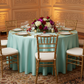 Taffeta Tablecloth 120" Round - Turquoise
