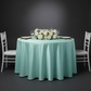 Taffeta Tablecloth 120" Round - Turquoise