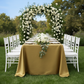 Taffeta Tablecloth 90"x132" Rectangular - Gold