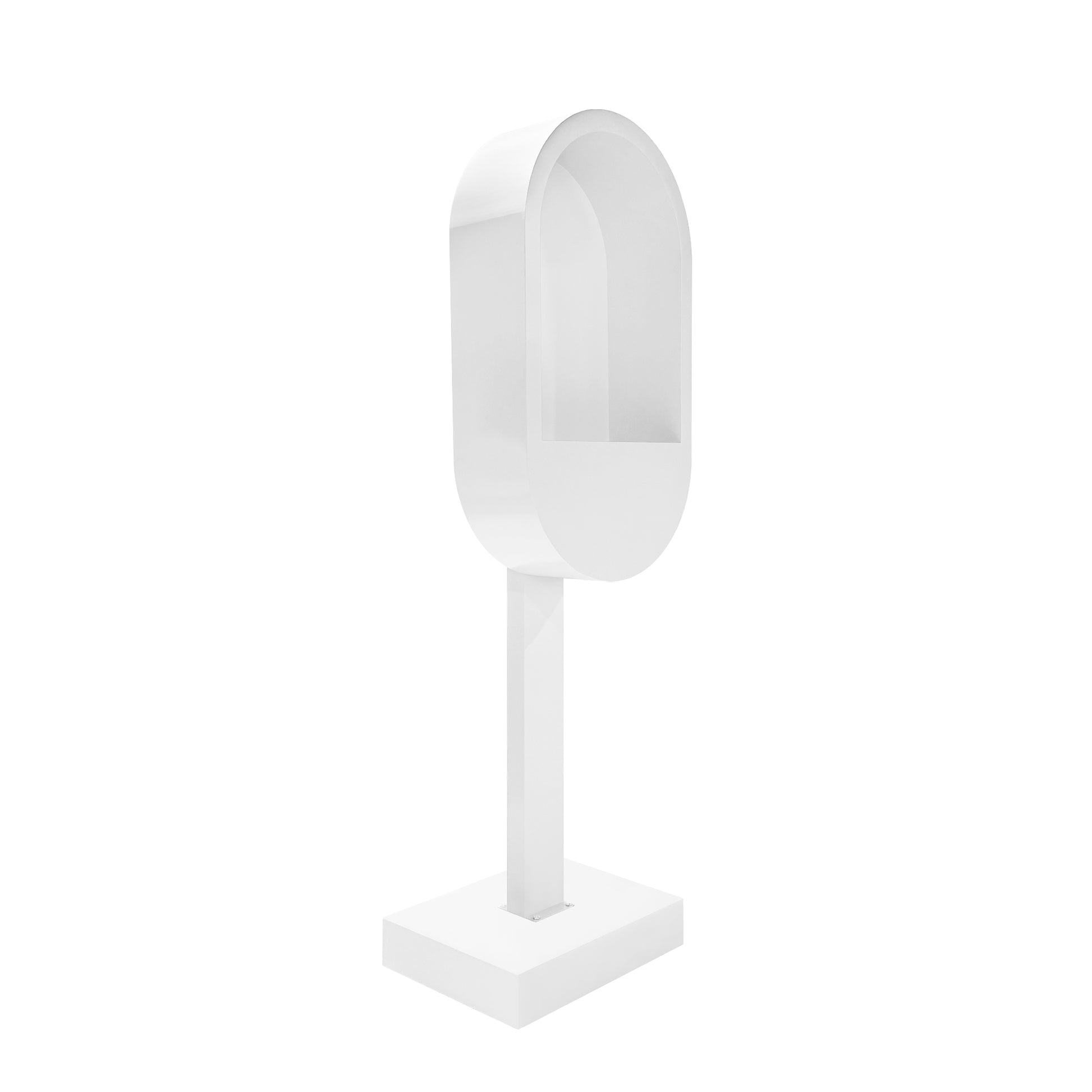 Telephone/Guestbook Booth Prop Display Stand White angled view