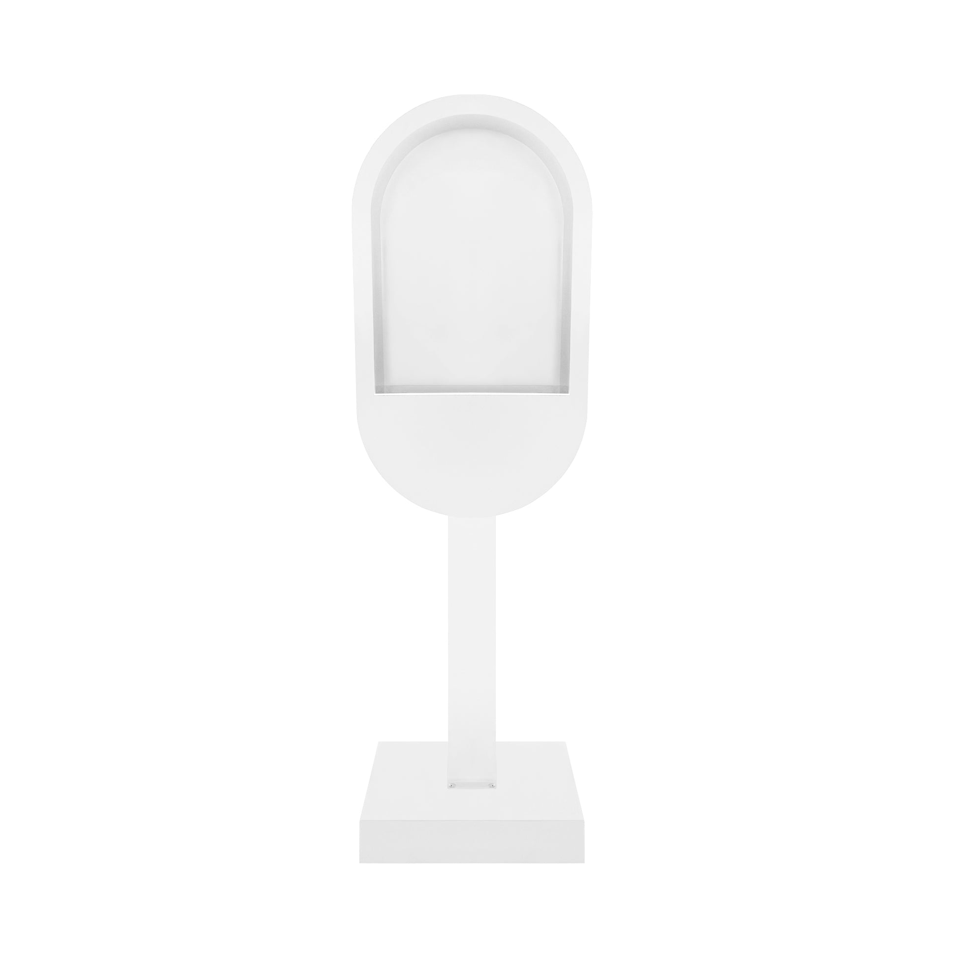 Telephone/Guestbook Booth Prop Display Stand White front view