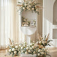 Telephone Guestbook Booth Prop Display Stand White with mixed florals, telephone and guestbook