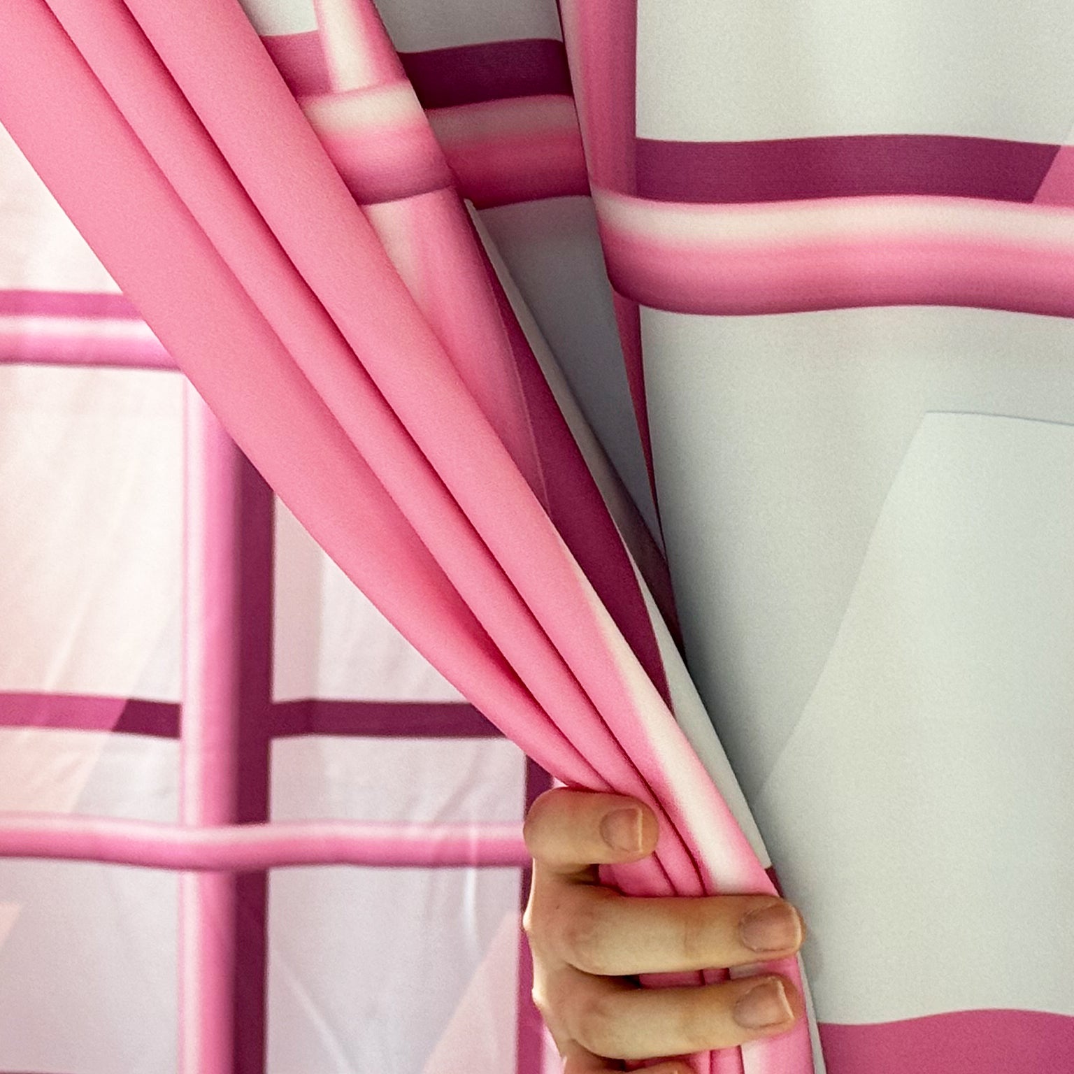 Pink Telephone Booth Printed Backdrop Spandex Cover