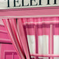 Pink Telephone Booth Printed Backdrop Spandex Cover