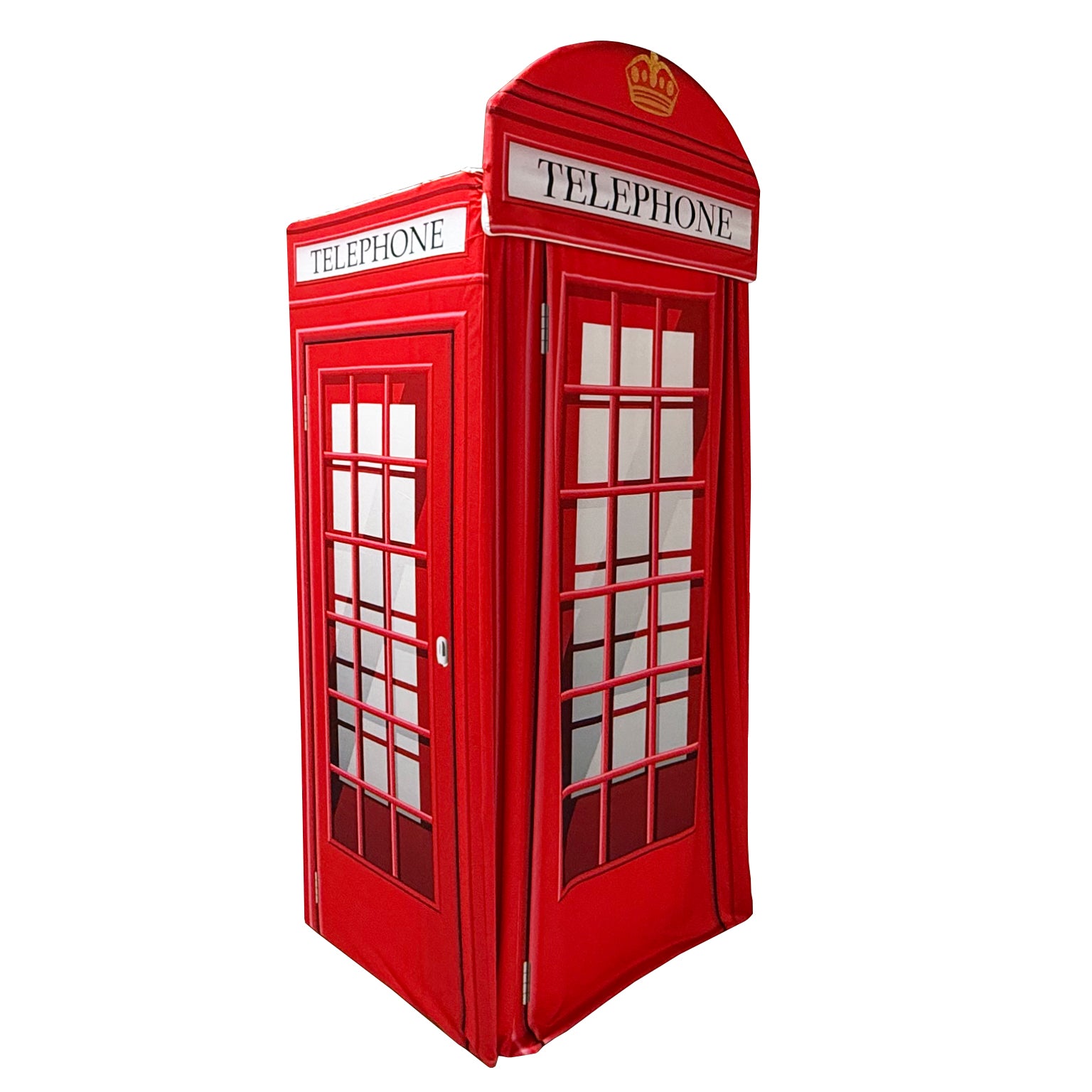 Red Telephone Booth Printed Backdrop Spandex Cover
