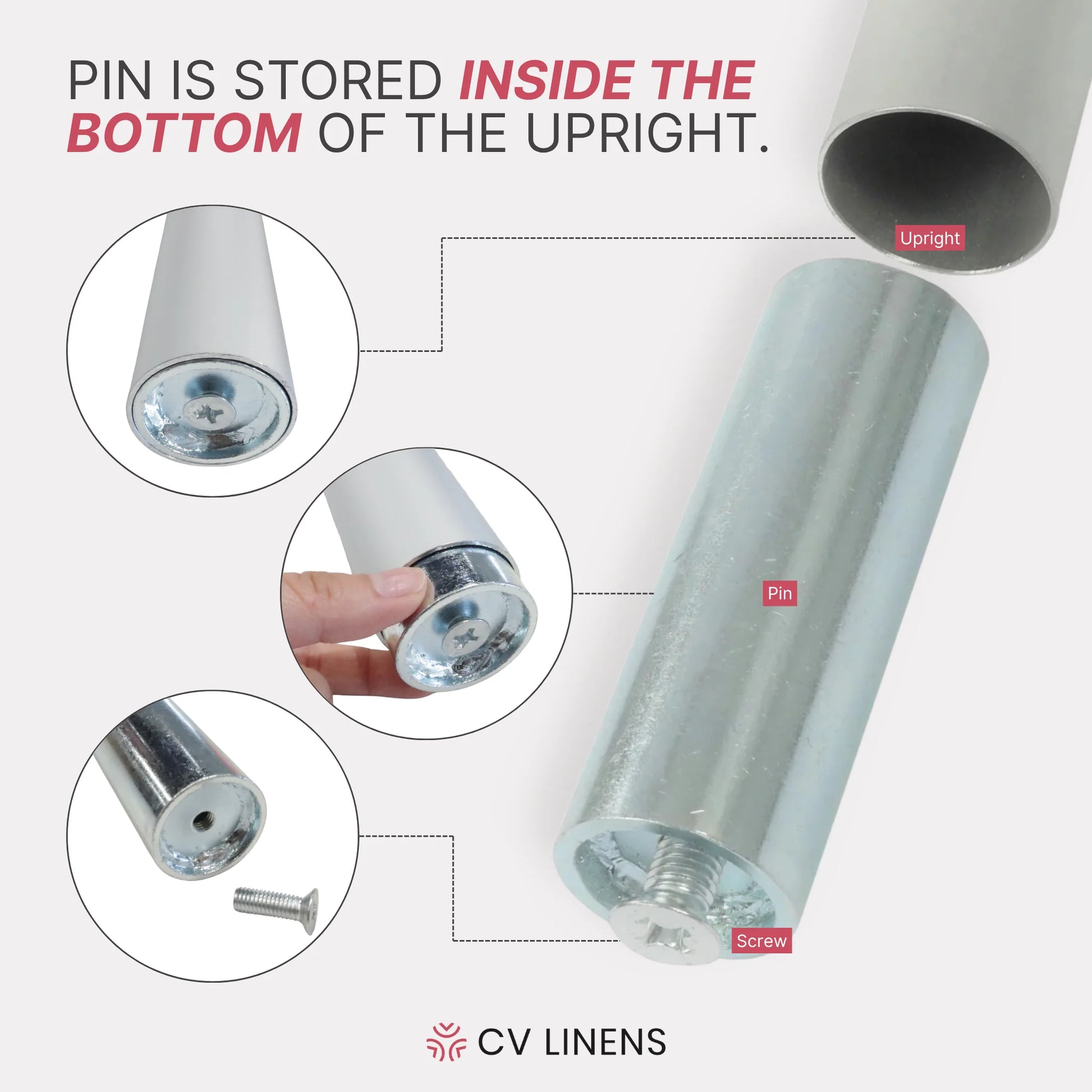 2 pc Telescopic Slip-fit Upright 8ft to 14ft with slip lock collar
