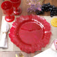 Transparent Reef Plastic Charger Plate - Red