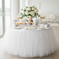 Tulle Tutu 21ft Table Skirt - White