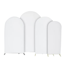 Universal Fit Spandex Covers for All Trio Arch Backdrop Stand (4 pcs)  - White