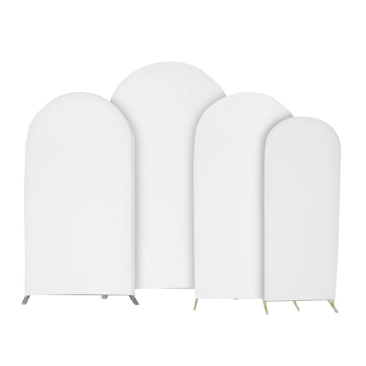 Universal Fit Spandex Covers for All Trio Arch Backdrop Stand (4 pcs)  - White