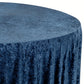 Velvet 108" Round Tablecloth Navy Blue close up