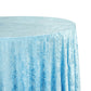 Velvet 108" Round Tablecloth Baby Blue close up