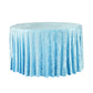 Velvet 108" Round Tablecloth Baby Blue full view