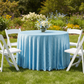 Velvet 108" Round Tablecloth - Baby Blue