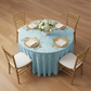 Velvet 108" Round Tablecloth - Baby Blue