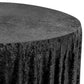 Velvet 108" Round Tablecloth Black close up