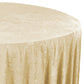 Velvet 108" Round Tablecloth Champagne close up