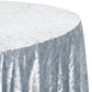 Velvet 108" Round Tablecloth Dusty Blue close up
