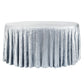 Velvet 108" Round Tablecloth Dusty Blue full view