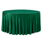 Velvet 108" Round Tablecloth Emerald Green full view